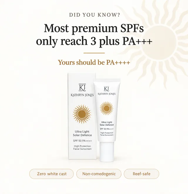 Skincare ad design for a high-protection facial sunscreen